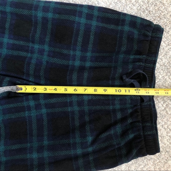Perry Ellis Windowpane Plaid Pajama Lounge Pants Green - Picture 6 of 14